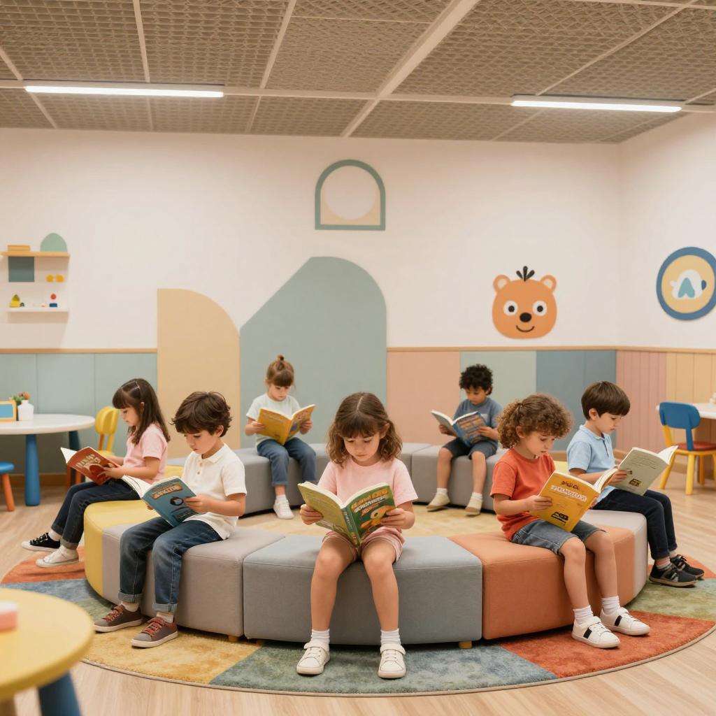 儿童阅读空间软包定制：新华路街道工业园区专属设计第一张图