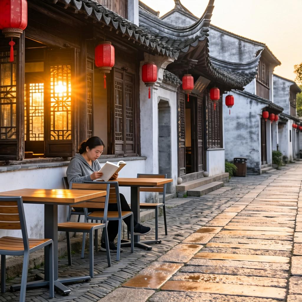 南浔区打造独特社区阅读体验：定制休闲读书桌椅第一张图