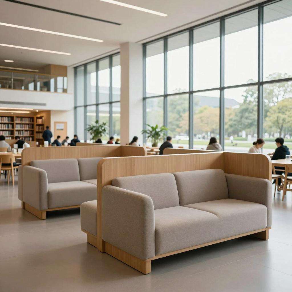 打造阅读角落：杭州图书馆休闲沙发隔断订制