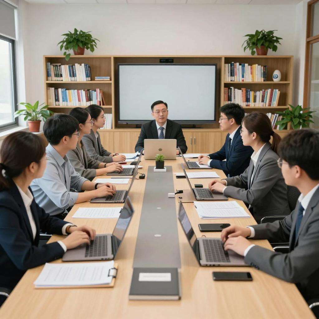 专属打造：张江镇书院会议室长方形会议桌第一张图