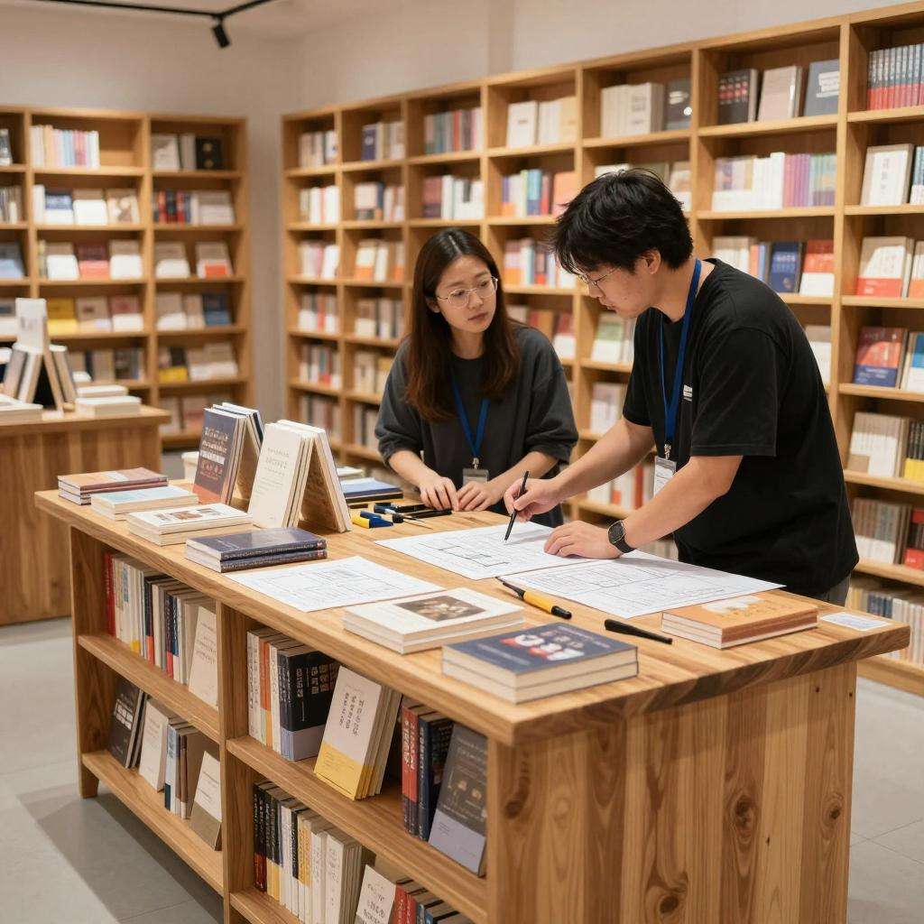 平凉路街道主题书店，专享木制中岛台定制第一张图