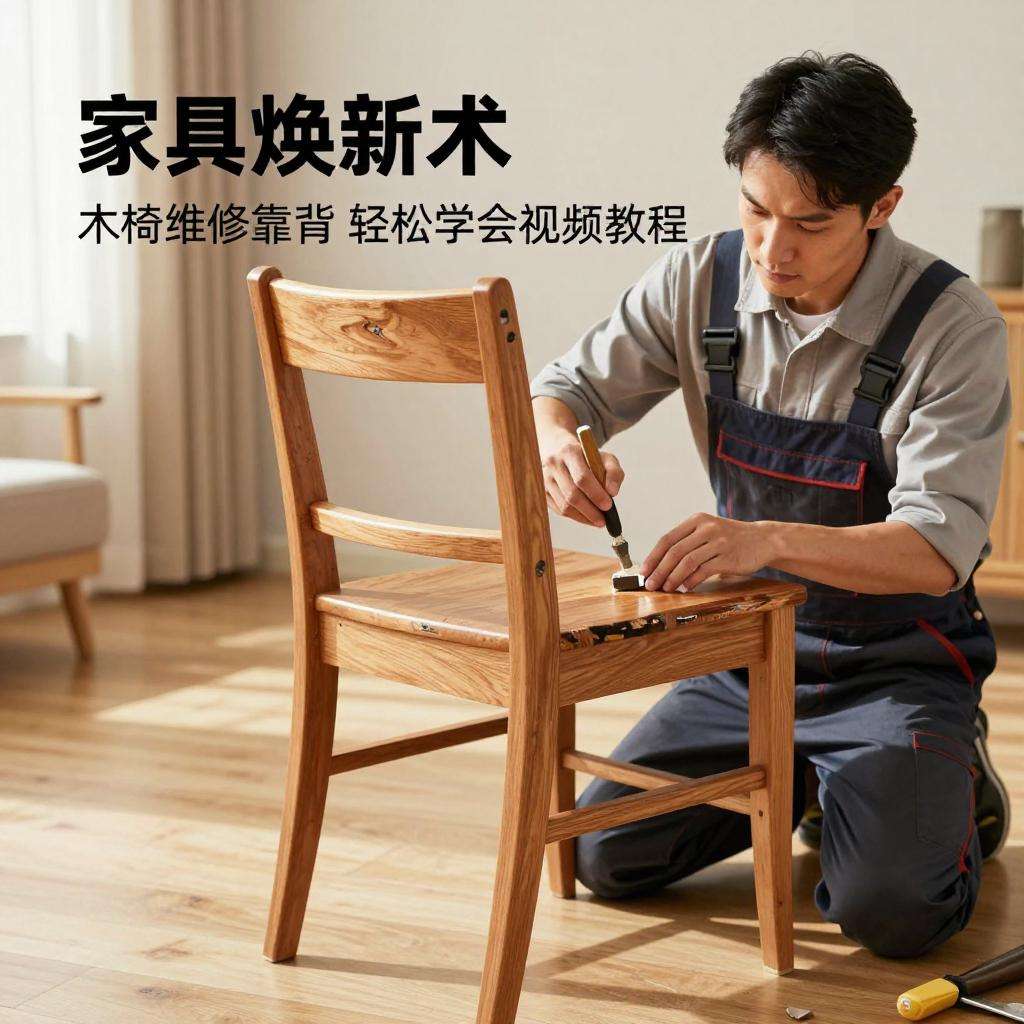 文章家具焕新术：木椅维修靠背，轻松学会视频教程